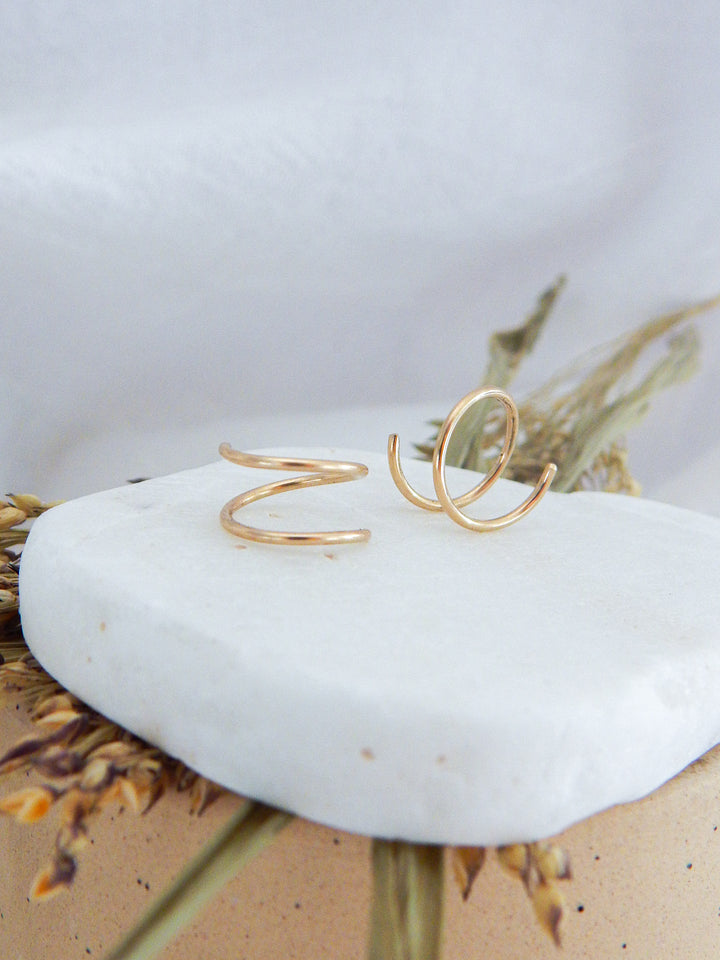 Twist-In Double Huggie Hoop Earrings