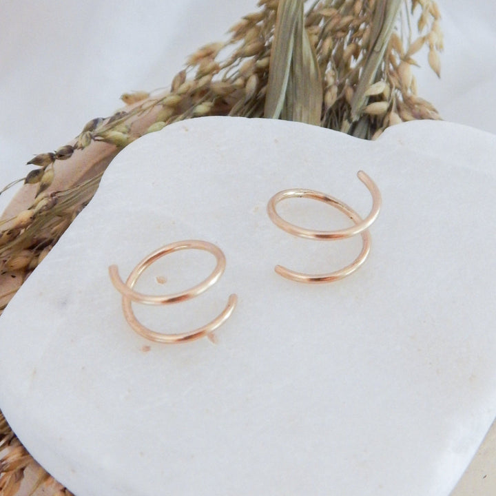 Twist-In Double Huggie Hoop Earrings