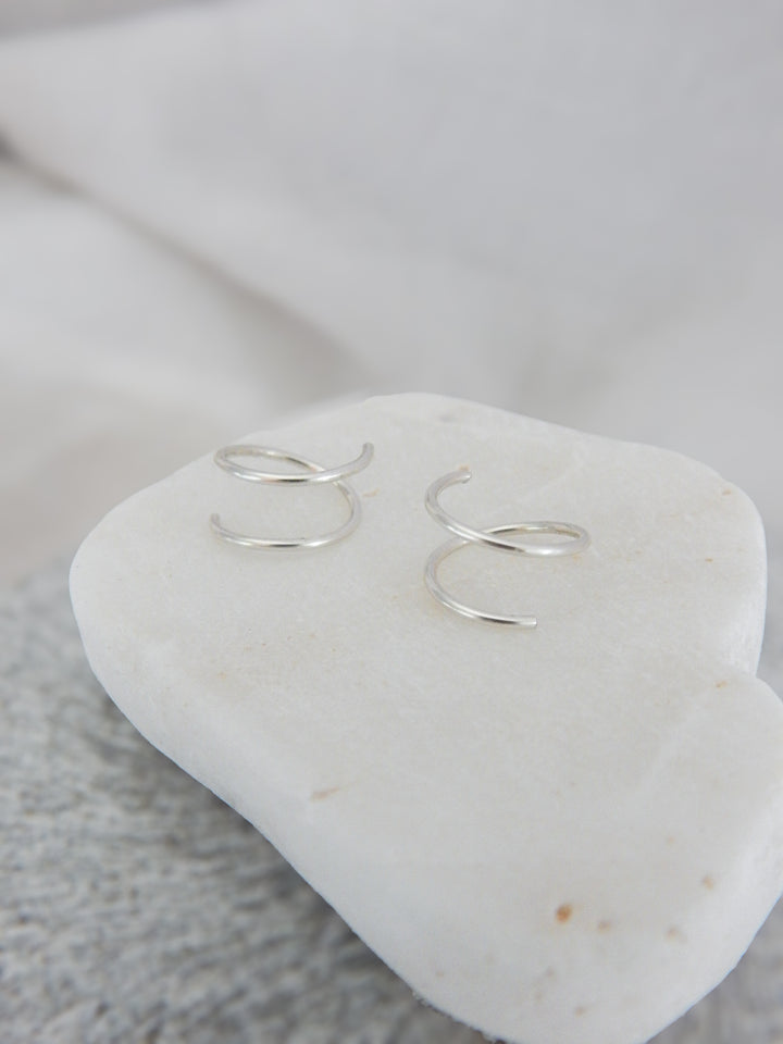Twist-In Double Huggie Hoop Earrings