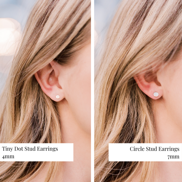 Tiny Dot Stud Earrings