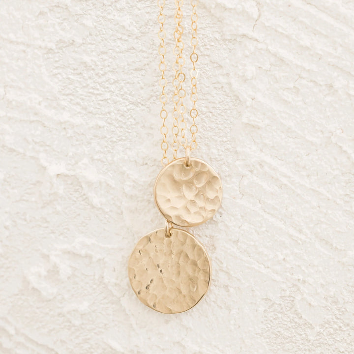 Hammered Disc Necklace