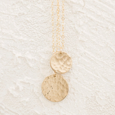 Hammered Disc Necklace