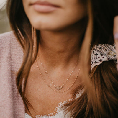 Satellite Necklace - Barberry + Lace