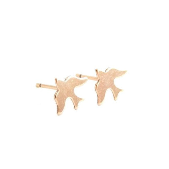 Bird Stud Earrings - Barberry + Lace