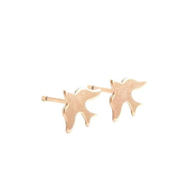 Bird Stud Earrings - Barberry + Lace