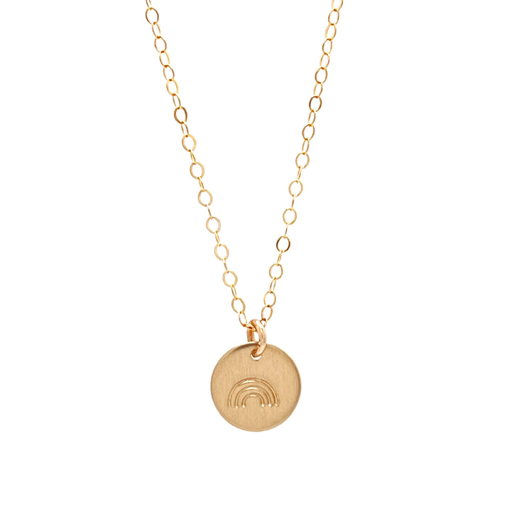 Rainbow Disc Necklace