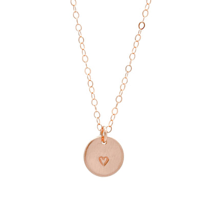 Heart Disc Necklace