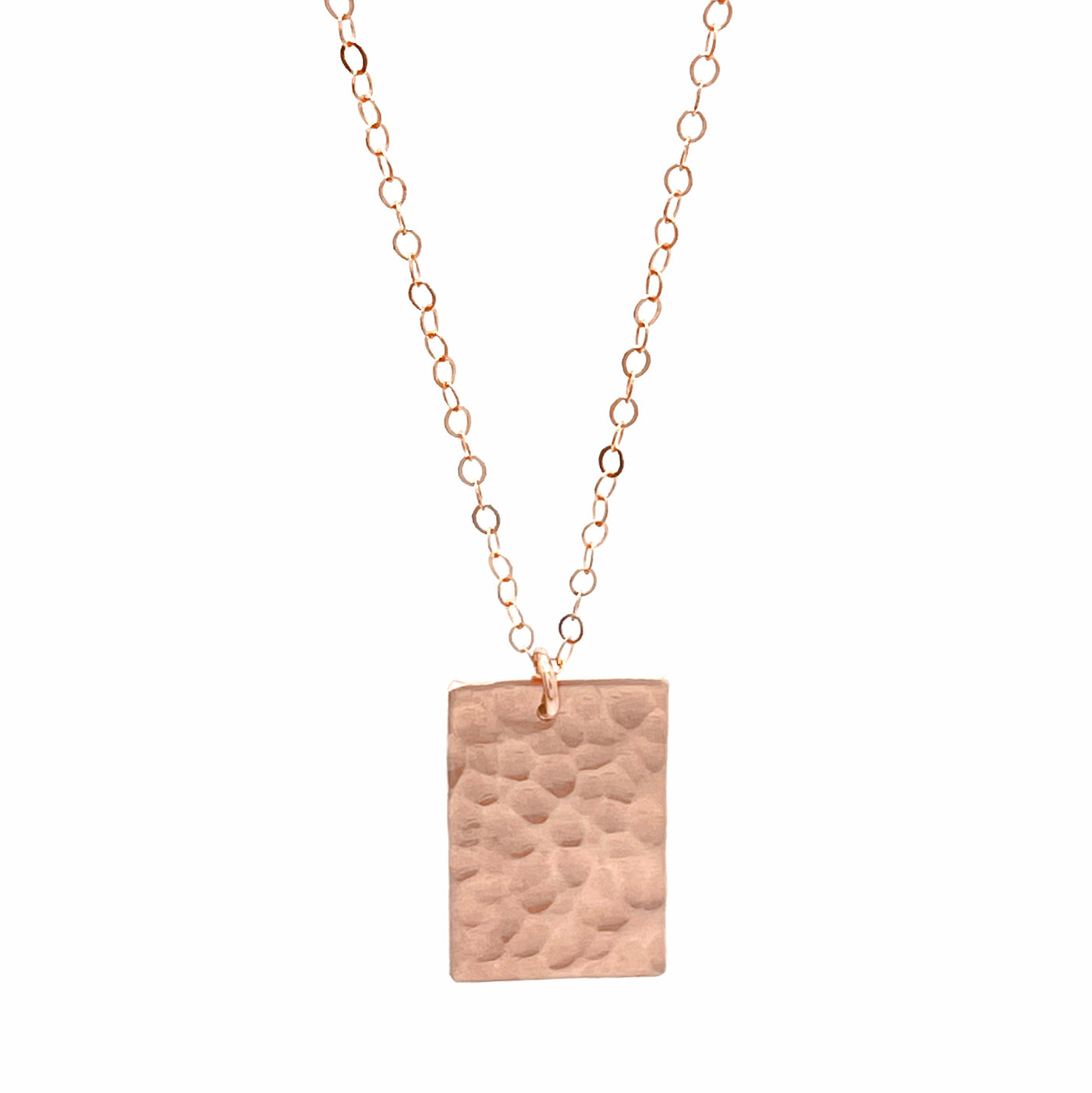 Hammered Rectangle Necklace