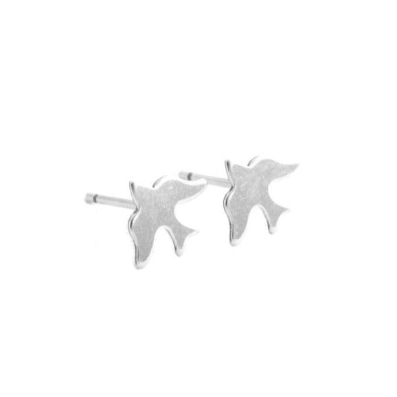 Bird Stud Earrings - Barberry + Lace