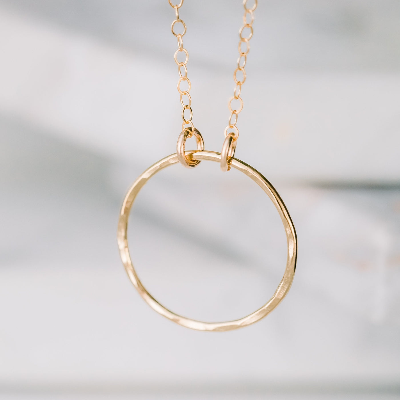 Open Ring Necklace - Barberry + Lace