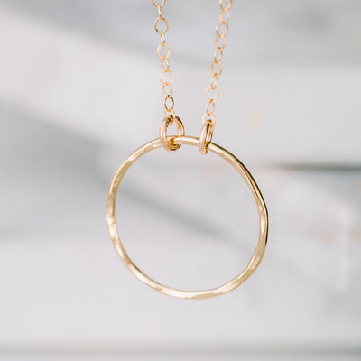 Open Ring Necklace - Barberry + Lace