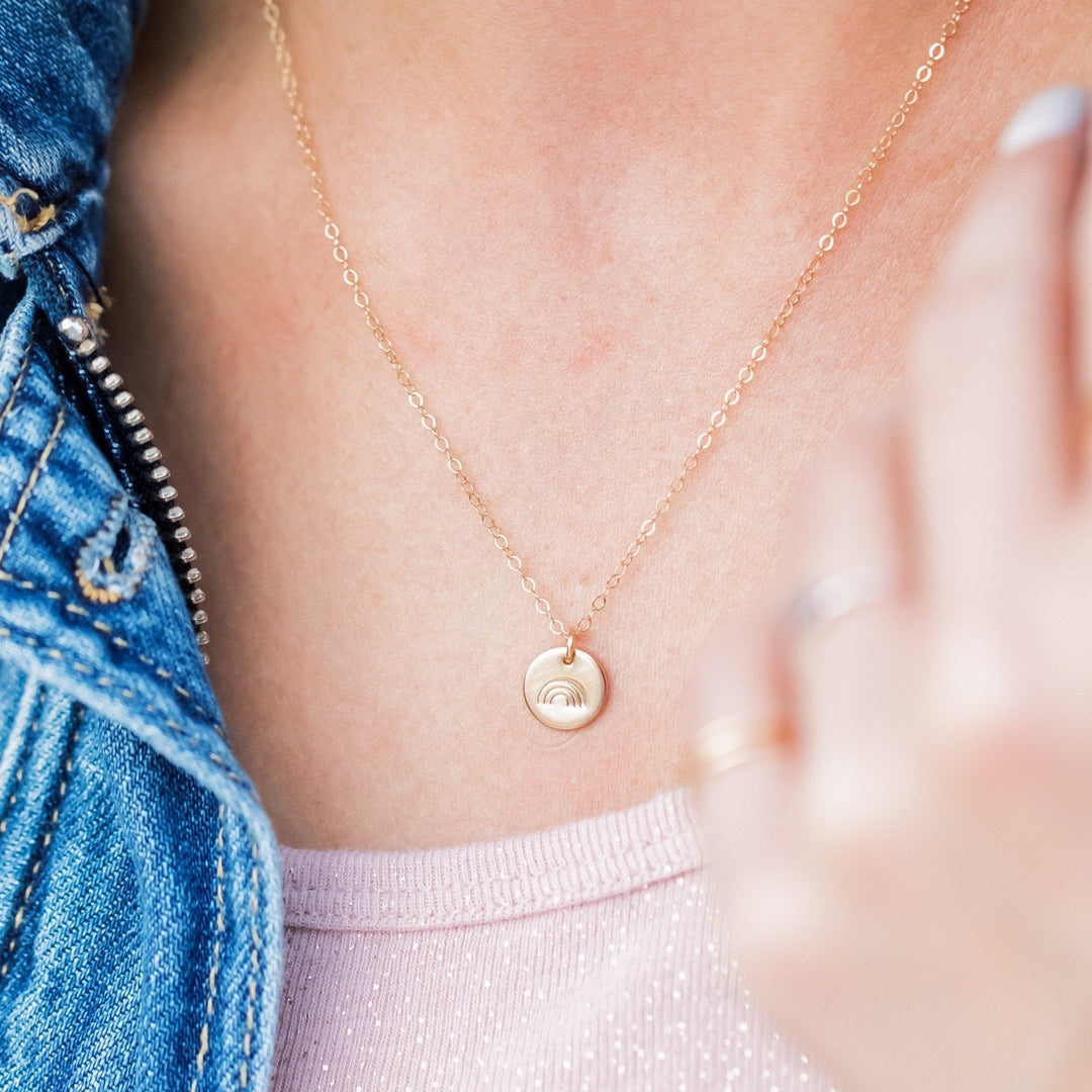 Rainbow Disc Necklace