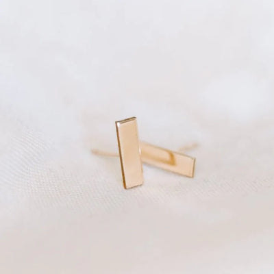Short Bar Stud Earrings