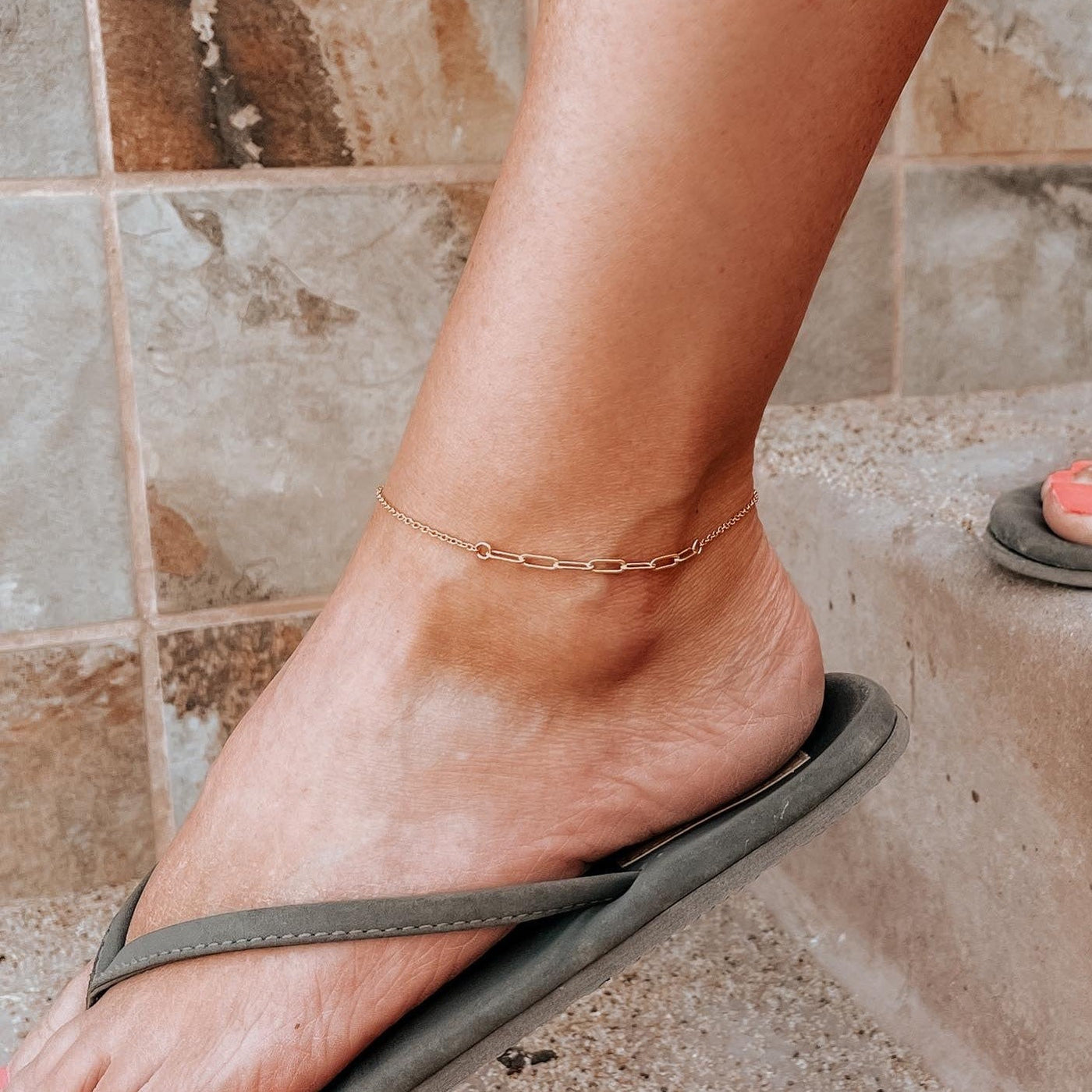 Paperclip Chain Anklet