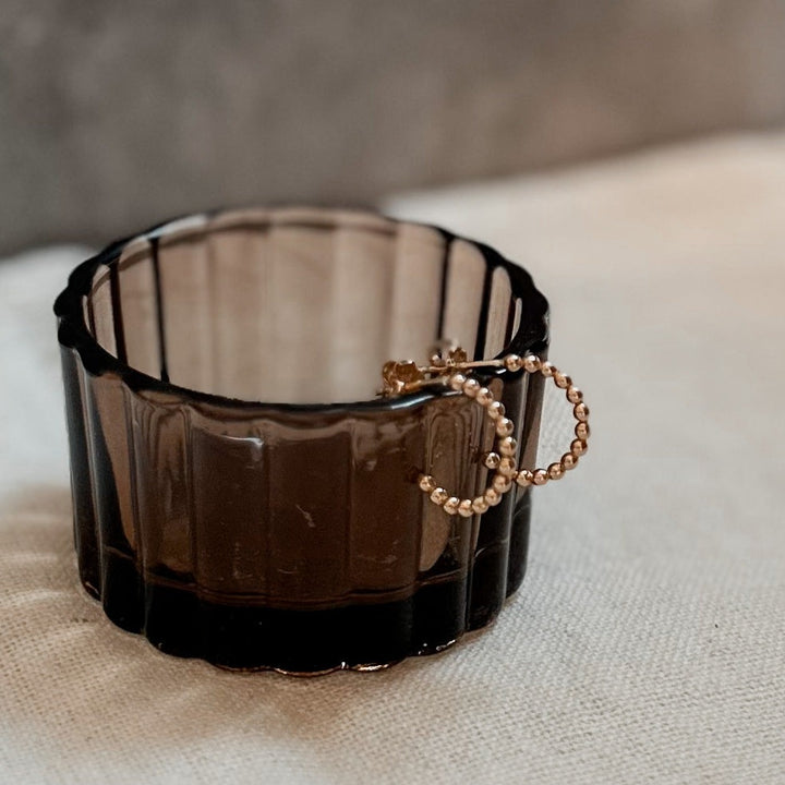 Beaded Huggie Hoop Earrings